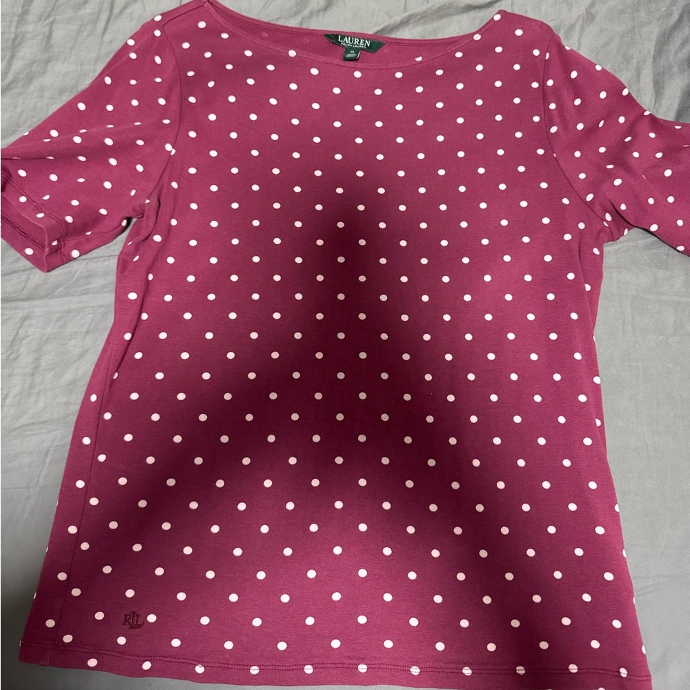 Ralph Lauren Pink Boxy Short Sleeve T-Shirt